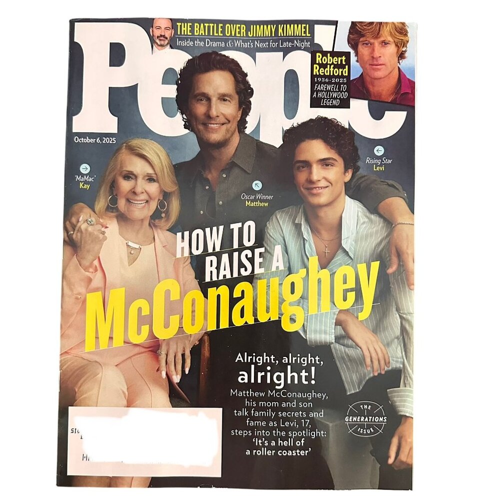 People Magazine October 6 2025 How to Raise a McConaughey Robert Redford